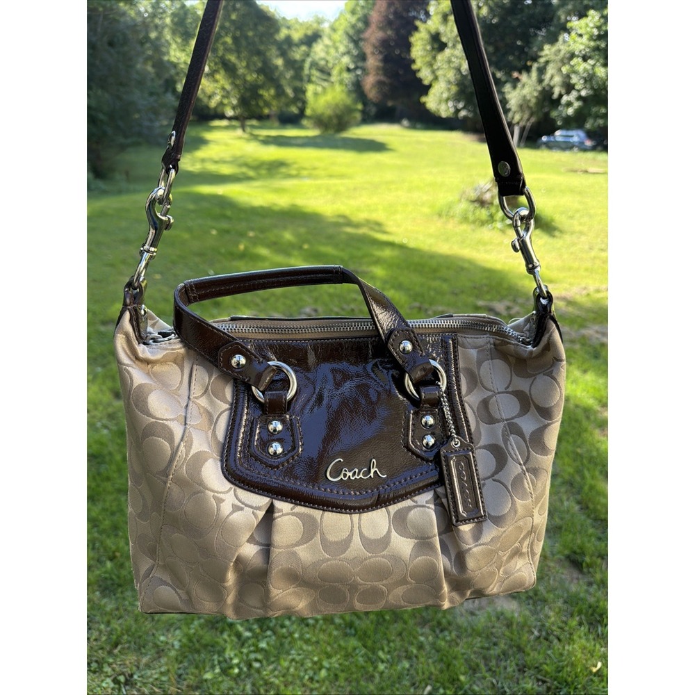 Coach Signature Ashley Satchel, Logo-   Pre-owned, good condition.